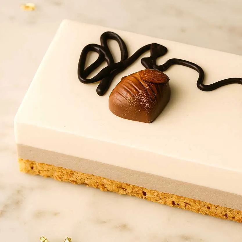 Bûche glacée marrons whisky poire de la Ferme Saint-Yves