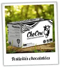 Emballage de bâtonnets au chocolat de la marque ChoCow