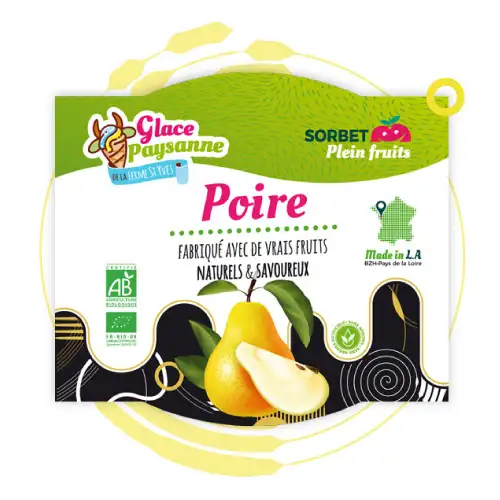 sorbet poire plein fruits bio Avessac
